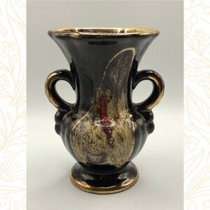 Vintage West German Pottery Vase Drip Glazed